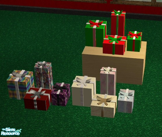 Sims 2 — X-mas Pile o'Presents by HChangeri — Here is my attempt at a pile of presents. It was cloned from a flower vase