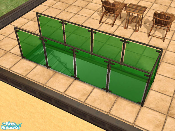 Sims 2 — Invisi Fence in dark metal/ green by chrissy6930 — Recolor of the Invisi Barrier Fencing with dark metal posts
