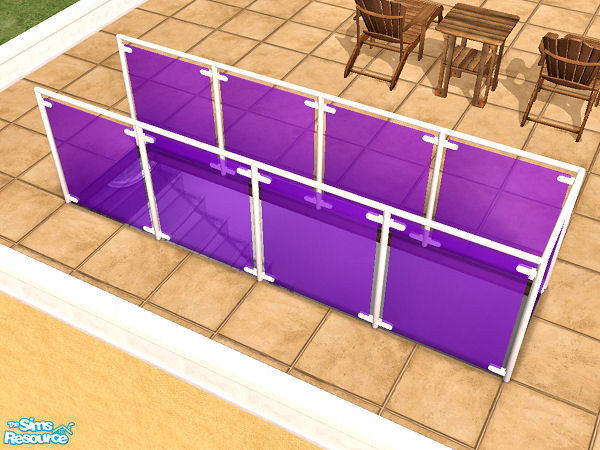 Sims 2 — Invisi Fence in silver/ blue violet by chrissy6930 — Recolor of the Invisi Barrier Fencing with silver posts and