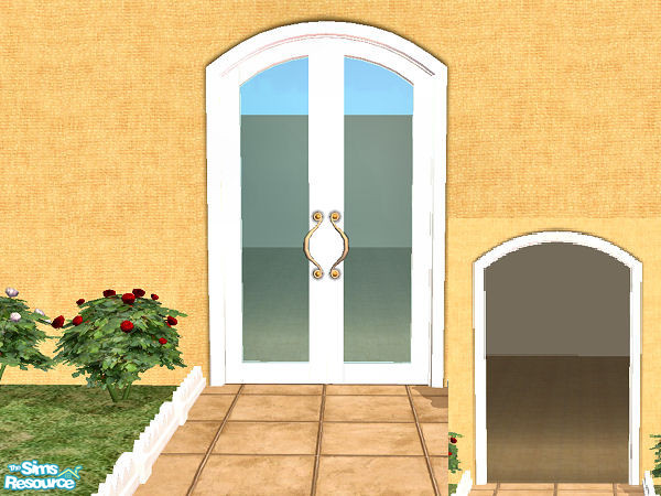 Sims 2 — ToT French Door - silver frame by chrissy6930 — Recolor of the Touch of Teak French Door. Color option also