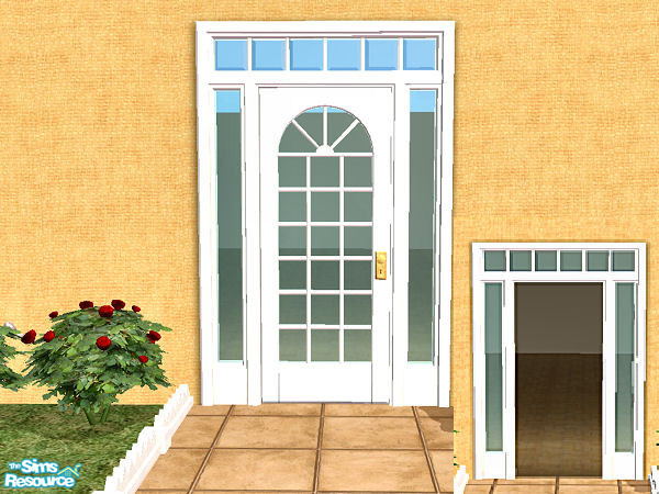 Sims 2 — Colonial Tract Door - silver frame by chrissy6930 — Recolor of the Colonial Tract Door in silver. Color option