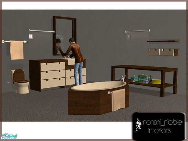 Sims 2 — Golden Honey by Nanshi — Recolour of 11Dots IDEAK bathroom. http://www.11dots.com/decor1.htm You absolutely need