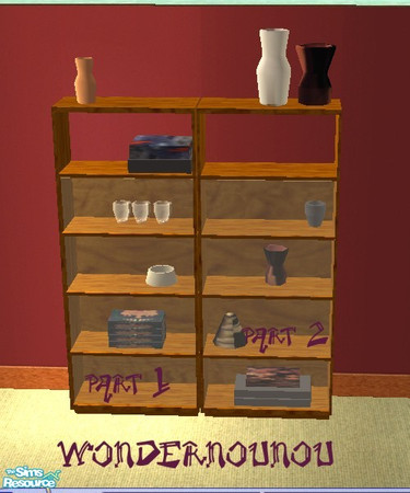 Sims 2 — bookcase 1 by wondernounou — I love this living, especialy the rounds seats. I've just made a recolor with warm