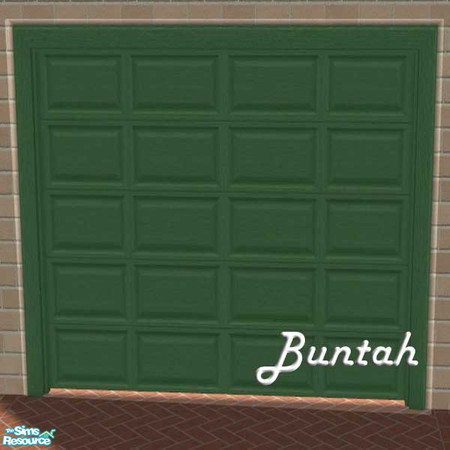 Sims 2 — Green Wood Garage Door by buntah — An alternative garage door for your Nightlife lot.