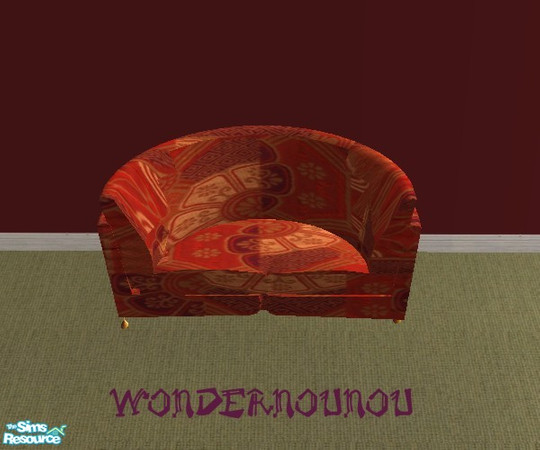 Sims 2 — loveseat by wondernounou — I love this living, especialy the rounds seats. I've just made a recolor with warm