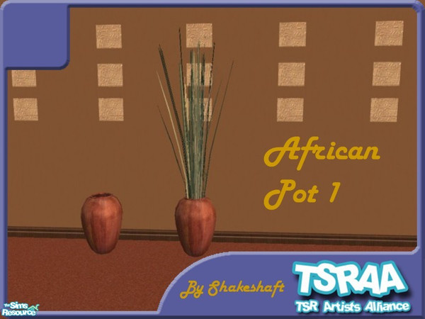 Sims 2 — African Pot 1 by TSR Archive — ** Requires Nightlife ** Part of the Living room set with a touch of Africa,