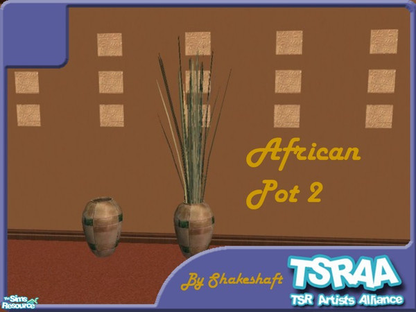 Sims 2 — African Pot 2 by TSR Archive — ** Rquires Nightlife ** Part of the Living room set with a touch of Africa,