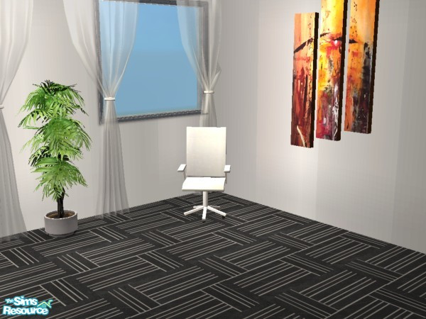 Sims 2 — Black & White Office Cairo Chair by Funny2401 — Bookcase , Endtable , Lamp (Reception) , Lamp , Armchair ,