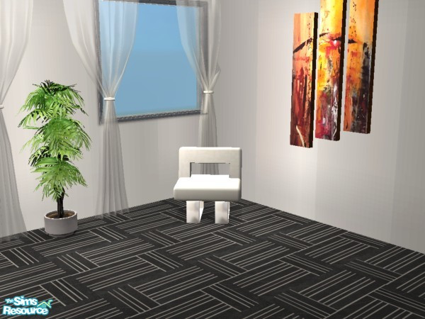 Sims 2 — Black & White Office Cairo Armchair by Funny2401 — Bookcase , Endtable , Lamp (Reception) , Lamp , Armchair