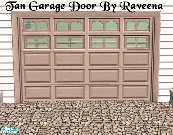 Sims 2 — Tan Garage Door by Raveena — Tan garage door. Nightlife required. Check out the matching stone driveway.