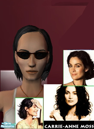Sims 2 — carrie-anne moss by gingerpopo — i like trinity charecter in matrix ! i've tried a lot but i'm not sure it has