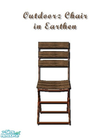 Sims 2 — Outdoorz in Earthen Chair by iwubu — The perfect compliment to the Outdoorz Wood Setz, this chair and these