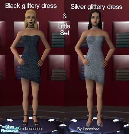 Sims 2 — Glittery teen small dresses by Lindashee — Glittery dresses to shine in the night! Have fun with your friends