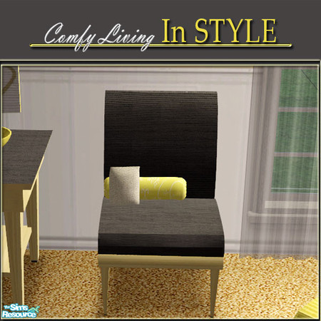 Sims 2 — Comfy Living--InStyle! Gray Chair 2 by Cashcraft — A recolor of my "SIM Comfy Living" set. The set