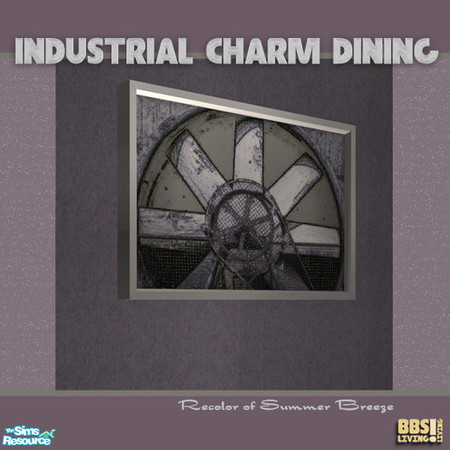 Sims 2 — Industrial Charm Dining Painting by BetterbeSim — Recolor of the Summer Breeze painting, with an industrial