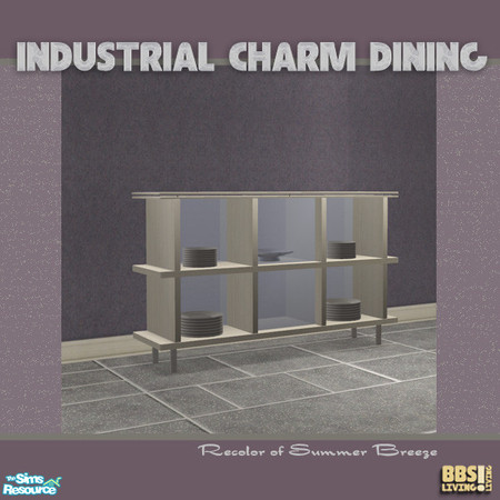 Sims 2 — Industrial Charm Dining, Dressoir by BetterbeSim — Recolor of the Summer Breeze divider. Can be used as an