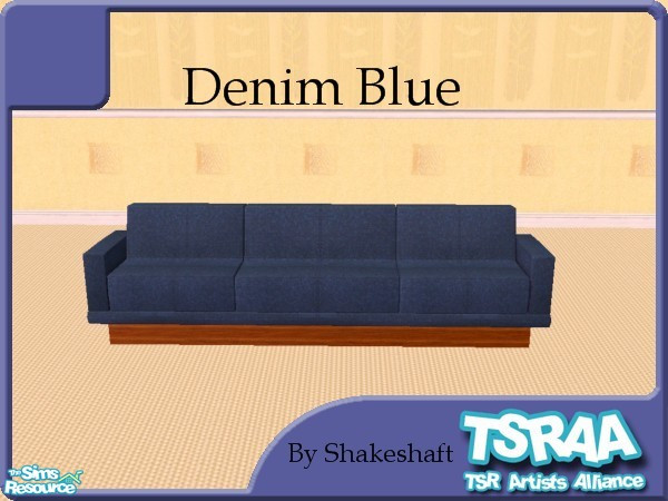 Sims 2 — Denim Blue by Shakeshaft — Recolour of the Mr Section Chair and Sectional pieces, one file recolors both. **