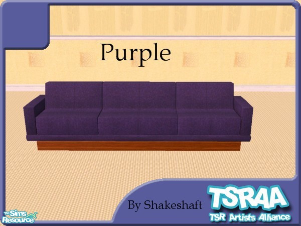 Sims 2 — Purple by Shakeshaft — Recolour of the Mr Section Chair and Sectional pieces, one file recolors both. ** TSRAA