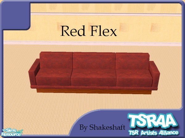 Sims 2 — Red Flex by Shakeshaft — Recolour of the Mr Section Chair and Sectional pieces, one file recolors both. ** TSRAA