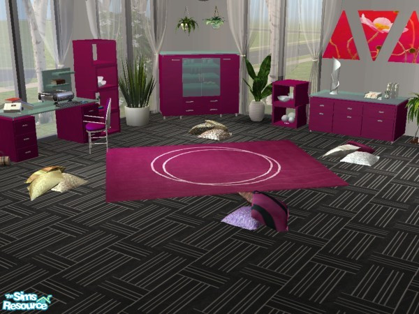 Sims 2 — Affair Office by Funny2401 — Included : Sideboard , Sculpture , Painting , Highboard , Shelf large , Shelf small