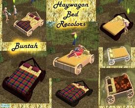 Sims 2 — Haywagon Bed Recolors by buntah — For any of you who liked my haywagon bed, in TSR's "Down on the