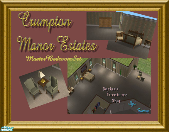 Sims 2 — CME Master Bedroom Set by younce135 — Crumpton Manor Estates Series from Sophie's Furniture Shop is proud to