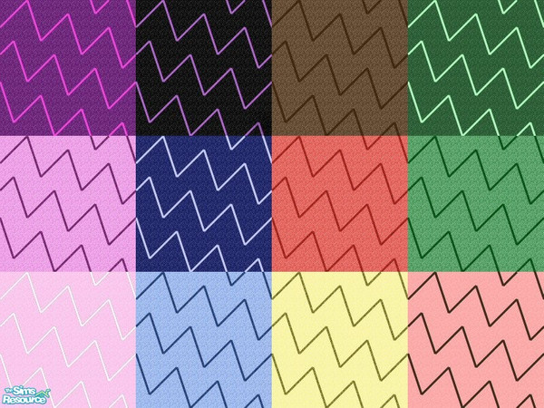 Sims 2 — Zigzag carpets by jokerette — 12 colourful carpets with a zigzag pattern - hope you like them!