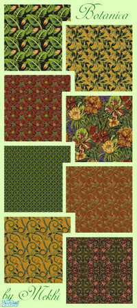 Sims 2 — Botanica by Mekhi — A set of eight different carpets for your beautiful homes :D Enjoy!