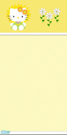 Sims 2 — Hello Kitty Spring Wallpaper - Babytweetums4-hellokittyspringwallpaperyellow by babytweetums4 — Hello Kitty