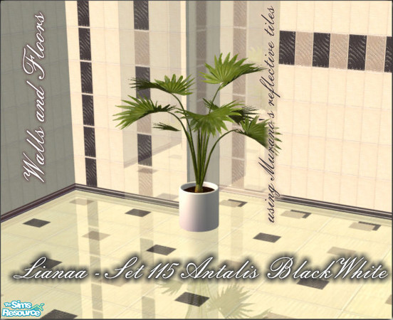Sims 2 — Set 115 Antalis BlackWallsAndFloors by Lianaa — Set 115 Antalis Black Walls And Floors, preview using Murano