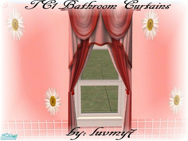 Sims 2 — TC1 Bathroom Set -  Curtains by luvmy7 — A nice piar of Curtains recolored to match my TC1 Bathroom Set. Enjoy.