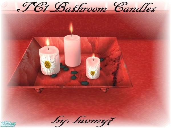 Sims 2 — TC1 Bathroom Set -  Candles by luvmy7 — A very lovely Candle set recolored to match my TC1 Bathroom Set. Enjoy.
