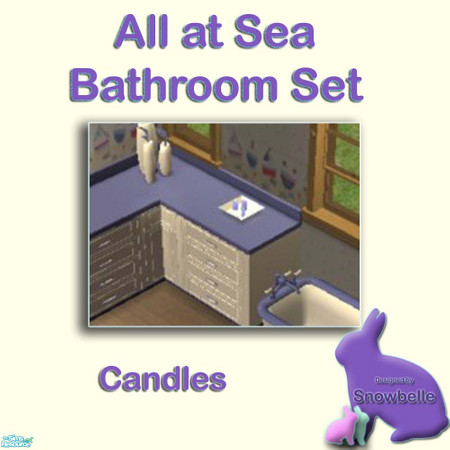 Sims 2 — All at Sea Bathroom Set - candles by Snowbelle — This compete bathroom set matches the All at Sea wall set. The