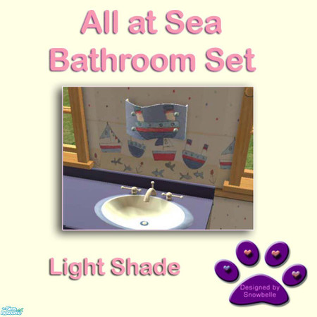 Sims 2 — All at Sea Bathroom Set - light by Snowbelle — This compete bathroom set matches the All at Sea wall set. The