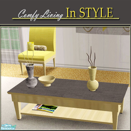 Sims 2 — Comfy Living--InStyle! Coffee Table by Cashcraft — A recolor of my "SIM Comfy Living" set. Also