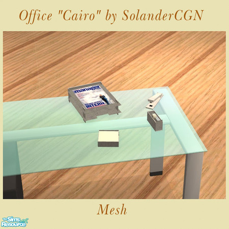 Sims 2 — Office "Cairo" - Desk stuff by SolanderCGN — Desk stuff as part of the "Cairo" office set.