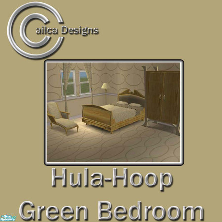 Sims 2 — Hula-Hoop Green Bedroom by Cailca — A bedroom furniture set to match my Hula Hoop walls, also avaiable in brown.