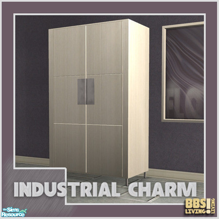 Sims 2 — Industrial Charm, Armoire by BetterbeSim — Recolor of The Zentime livingroom with 3 new meshes. An Industrial