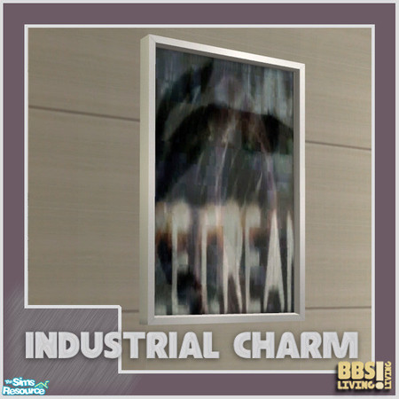 Sims 2 — Industrial Charm, Painting Iscream by BetterbeSim — Iscream. An emotional painting :) An Industrial look; grey,