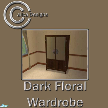 Sims 2 — Dark Floral Wardrobe by Cailca — A matching set to my Pale Floral Bedroom, but slighty darker. Please Rate.