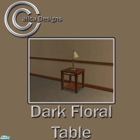 Sims 2 — Dark Floral Table by Cailca — A matching set to my Pale Floral Bedroom, but slighty darker. Please Rate.
