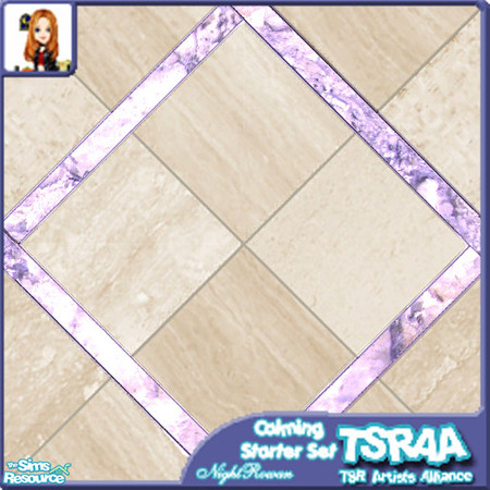 Sims 2 — S&S Tile in Lavendar Blush by NightRowan — This set was made during the creation of 8 Starter Lane and I