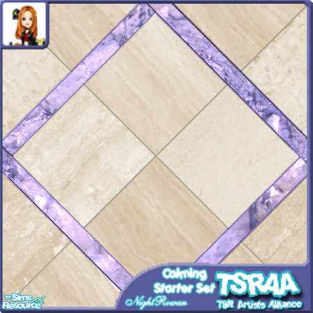 Sims 2 — S&S Tile in Deep Lilac by NightRowan — This set was made during the creation of 8 Starter Lane and I decided