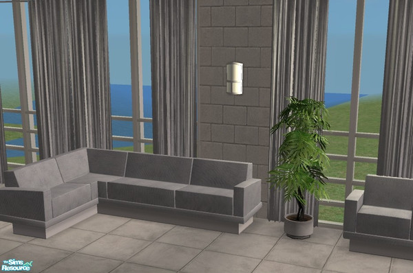 Sims 2 — Comfy Linen - Blue Curtain by Bitzybus — Recolors of BetterBeSim's "Red Curtains" - you will need her