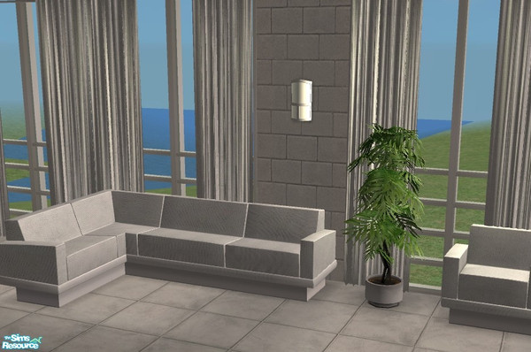 Sims 2 — Comfy Linen - White Sectional Sofa/Chair by Bitzybus — Recolor for the Nightlife sectional sofa/chair.