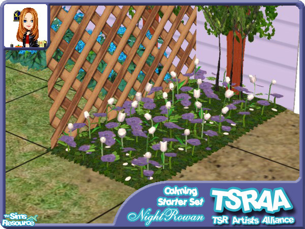 Sims 2 — Calming Starter Set - White Tulips by NightRowan — This set was made during the creation of 8 Starter Lane and I