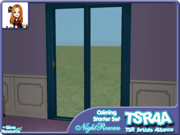 Sims 2 — Calming Starter -Blue Patio Doors by NightRowan — This set was made during the creation of 8 Starter Lane and I