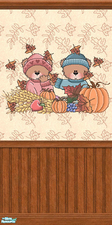 Sims 2 — TL - Autumn Bears Wallpaper 1 by TabbyLou — Wallpaper 1 for Autumn Bears or Whatever you want it for. Enjoy!