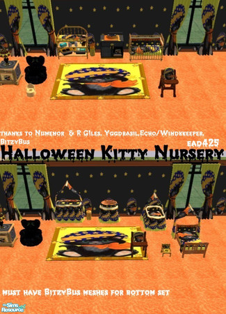 Sims 2 — Halloween Kitty Nursery by ead425 — getting ready for Halloween..here's a set for you. set includes 1 wallpaper,