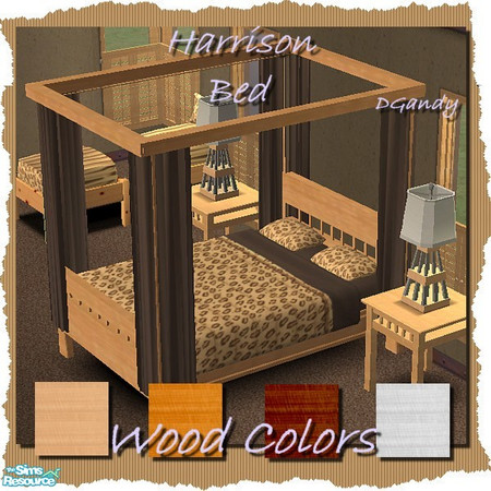 Sims 2 — The Harrison Bedroom Set Bed by Dgandy — Simplicity and style. Set comes in 4 wood textures and the bed pulls
